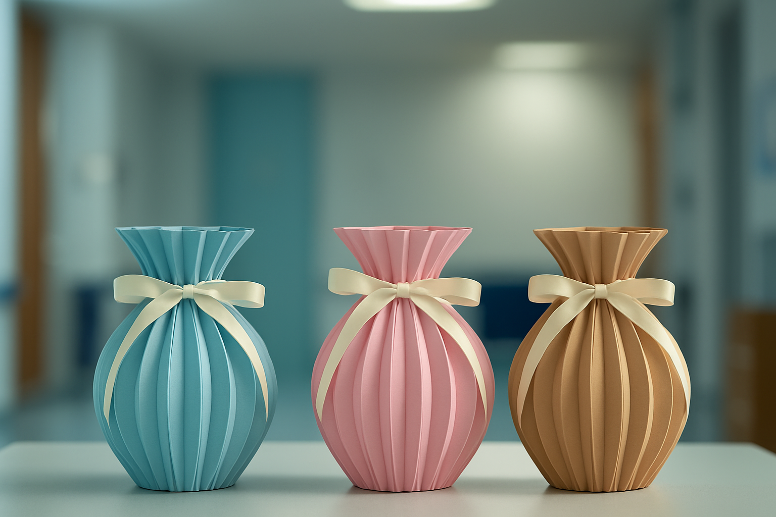 Bæredygtig papvase designet til sudhedssektoren og psykiatrien 