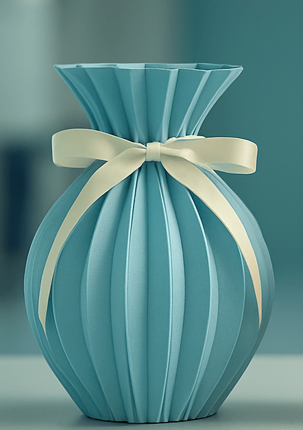 Bæredygtig engangsvase blå - CareVase